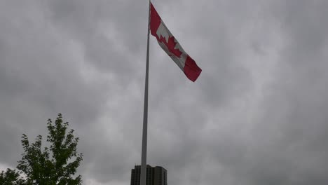 Canadian-flag-blowing-in-wind