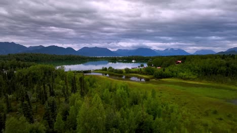 Lake-Clark-Alaska-In-Der-Nähe-Von-Port-Alsworth-Antenne