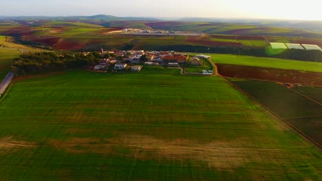 aerial-drone-shot-of-agricultural-wheat-fields-in-Algeria