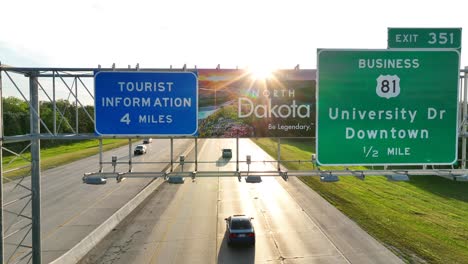Willkommen-Im-Straßenschild-North-Dakota