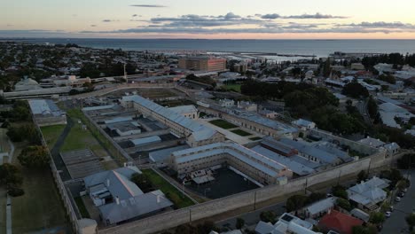 Fremantle-Gefängnis-In-Westaustralien.-Drohnenansicht-Aus-Der-Luft
