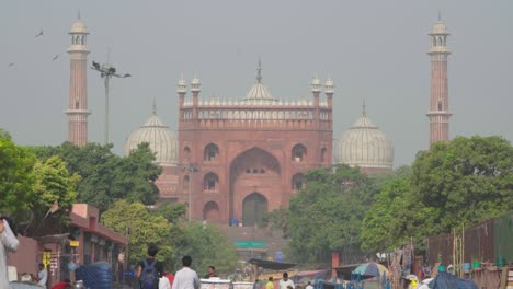 Einspielung-Der-Jama-Masjid-Delhi,-Indien