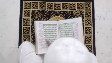 Indian-Muslim-man-reading-Quran-holy-book