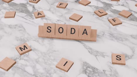 Soda-Wort-Auf-Scrabble