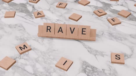 Rave-Wort-Auf-Scrabble