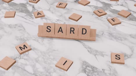 Sard-Wort-Auf-Scrabble