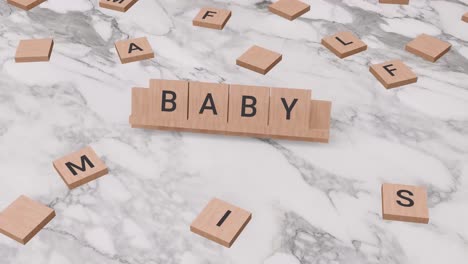 Baby-Wort-Auf-Scrabble