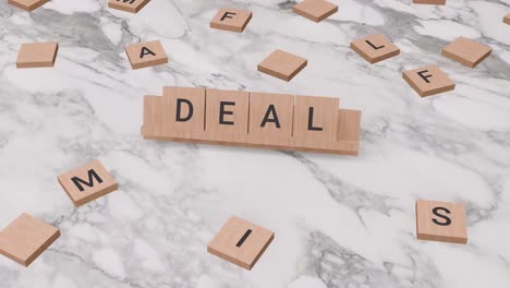 Deal-Wort-Auf-Scrabble