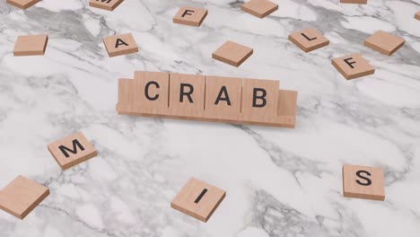 Krabbenwort-Auf-Scrabble