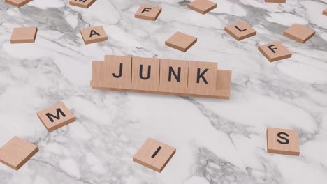 Junk-Wort-Auf-Scrabble