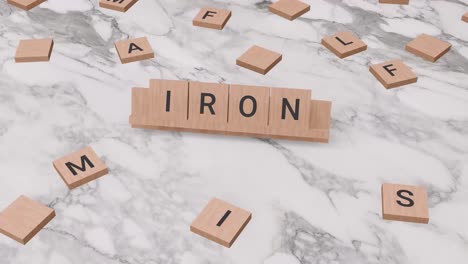 Iron-word-on-scrabble