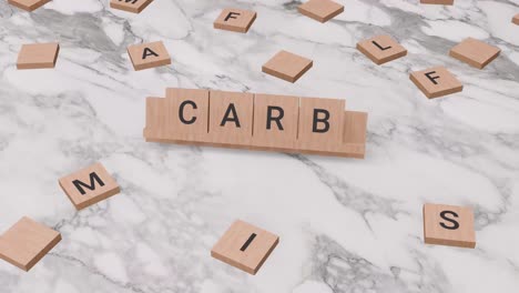 Kohlenhydrat-Wort-Auf-Scrabble
