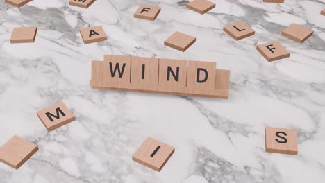 Windwort-Auf-Scrabble