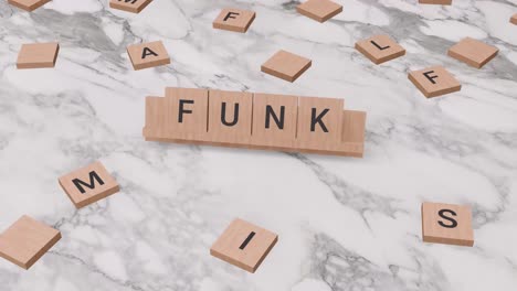 Funk-Wort-Auf-Scrabble