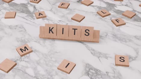 Wort-„Kits“-Auf-Scrabble