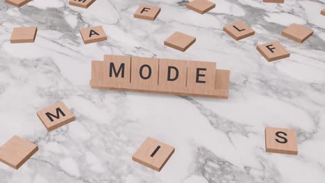 Moduswort-Auf-Scrabble