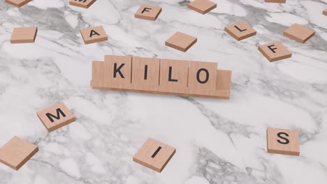 Kilo-Wort-Auf-Scrabble