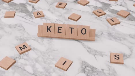Keto-Wort-Auf-Scrabble