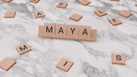 Maya-Wort-Auf-Scrabble