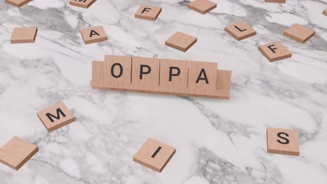Oppa-Wort-Auf-Scrabble