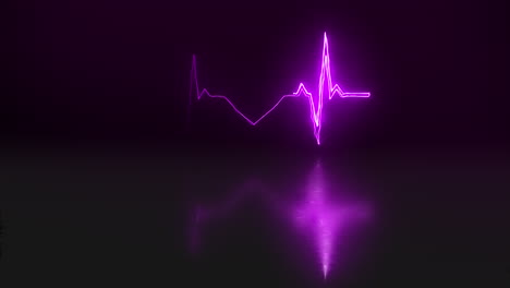 Purple-digital-cgi-heartbeat-against-black
