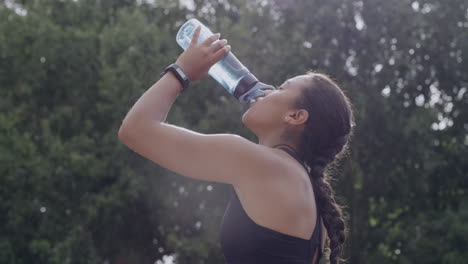 A-young-athletic-and-active-woman-hydrating