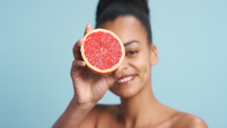 Grapefruit,-black-woman-skincare