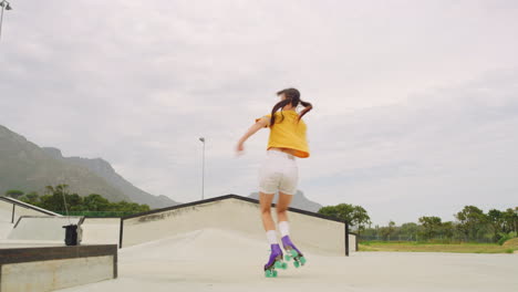 One-cheerful-female-roller-skater-dancing