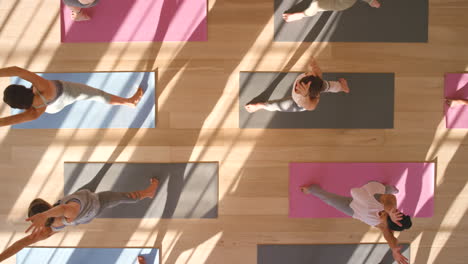Yoga-class,-women-group-exercise