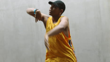 Hip-Hop-Tanz-Eines-Jungen-Schwarzen-Mannes