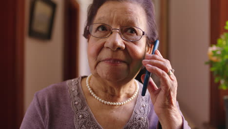 Senior-woman,-phone-call-and-communication