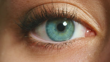 Frau,-Blaues-Auge-Und-Vision-Für-Cybersicherheit