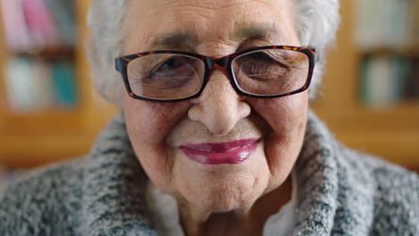 Happy-senior-woman,-smile-and-wisdom-with-glasses