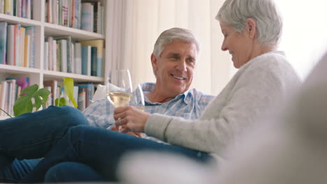 Retirement,-relax-and-wine-with-couple-in-living
