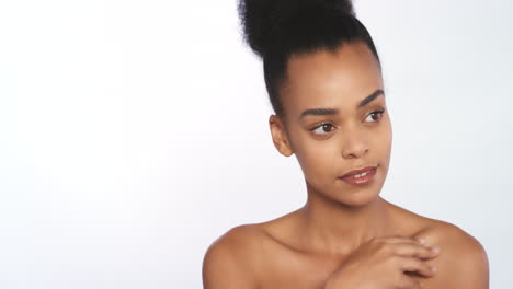 Make-up-,-Hautpflege--Und-Schönheitsmodell-Einer-Schwarzen-Frau