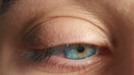 Augenmakro,-Vision-Und-Frau-Mit-Natürlicher-Farbe