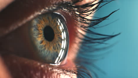 Nahaufnahme-Einer-Frau,-Grünes-Auge-Mit-Gesundem-Sehvermögen