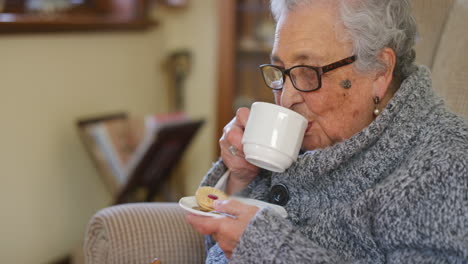 Tea,-senior-and-woman-from-Poland-at-a-retirement