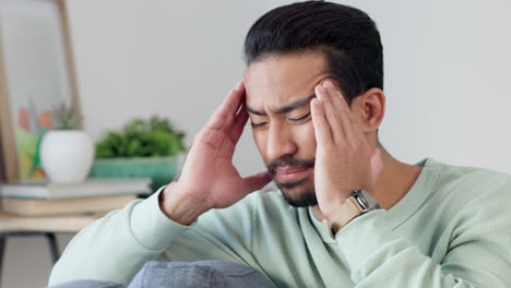 Gestresster,-Besorgter-Und-ängstlicher-Mann-Mit-Kopfschmerzen