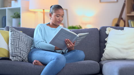 Young-woman-reading-a-book-or-novel