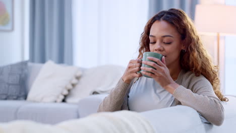 Relaxed-woman-drinking-coffee
