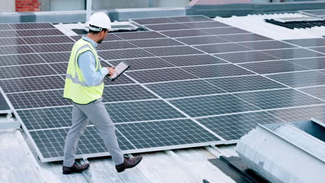Electrician-checking-solar-panel-technology