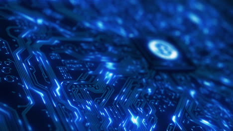 AI-bitcoin,-digital-data-and-circuit-board-of-NFT