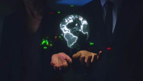 Hologram,-global-and-stock-market-with-hands