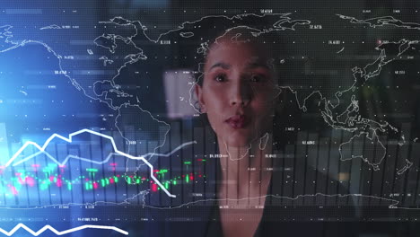 Stock-market-hologram-with-business-woman