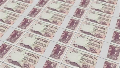 50-BOLIVIAN-BOLIVIANO-banknotes-printed-by-a-money-press