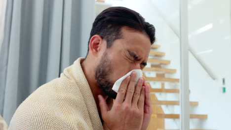 Hombre-Enfermo,-Covid-Virus-O-Alergia-Con-Resfriado