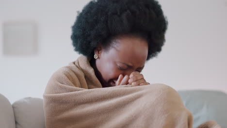 Sad-crying-black-woman-with-depression-at-home