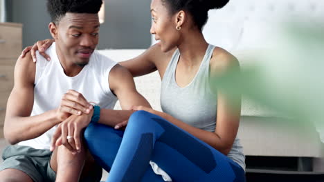 Fitness,-lockdown-and-a-black-couple-with-smart