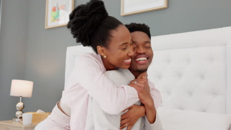 Black-couple,-love-and-kiss-while-hugging